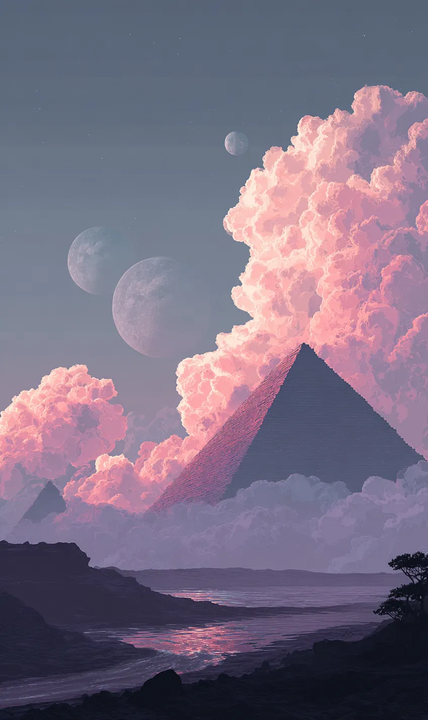 Mountain peak above the clouds
